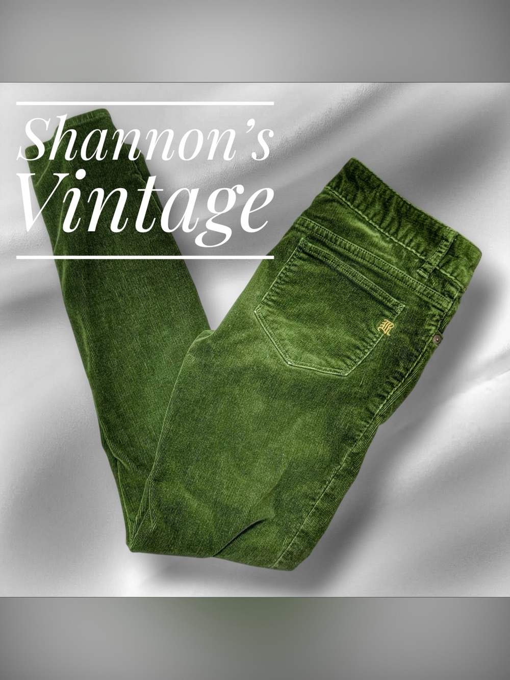 Ralph Lauren Rugby VNTG Women’s sz 0 Ankle Zip Corduroy Slim Fit Pants A50